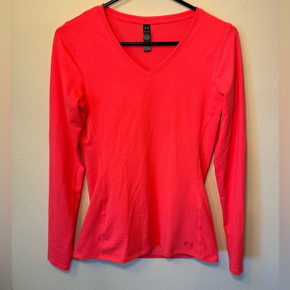 Under armor women’s cold gear fitted neon long sleeve top size medium - Picture 1 of 6